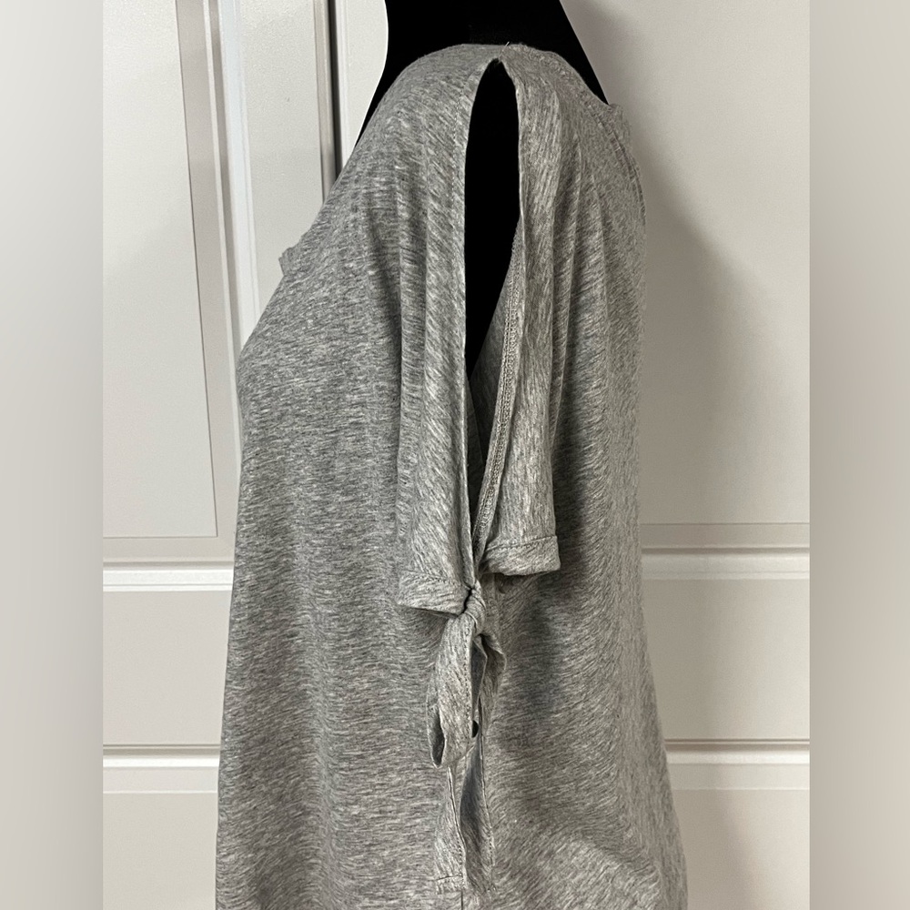 NY&C Soho Cold Shoulder Tie T-Shirt - Picture 2 of 5